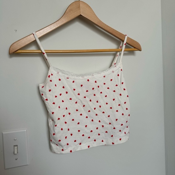 Edikted adorable heart print cami crop top S - Picture 2 of 4
